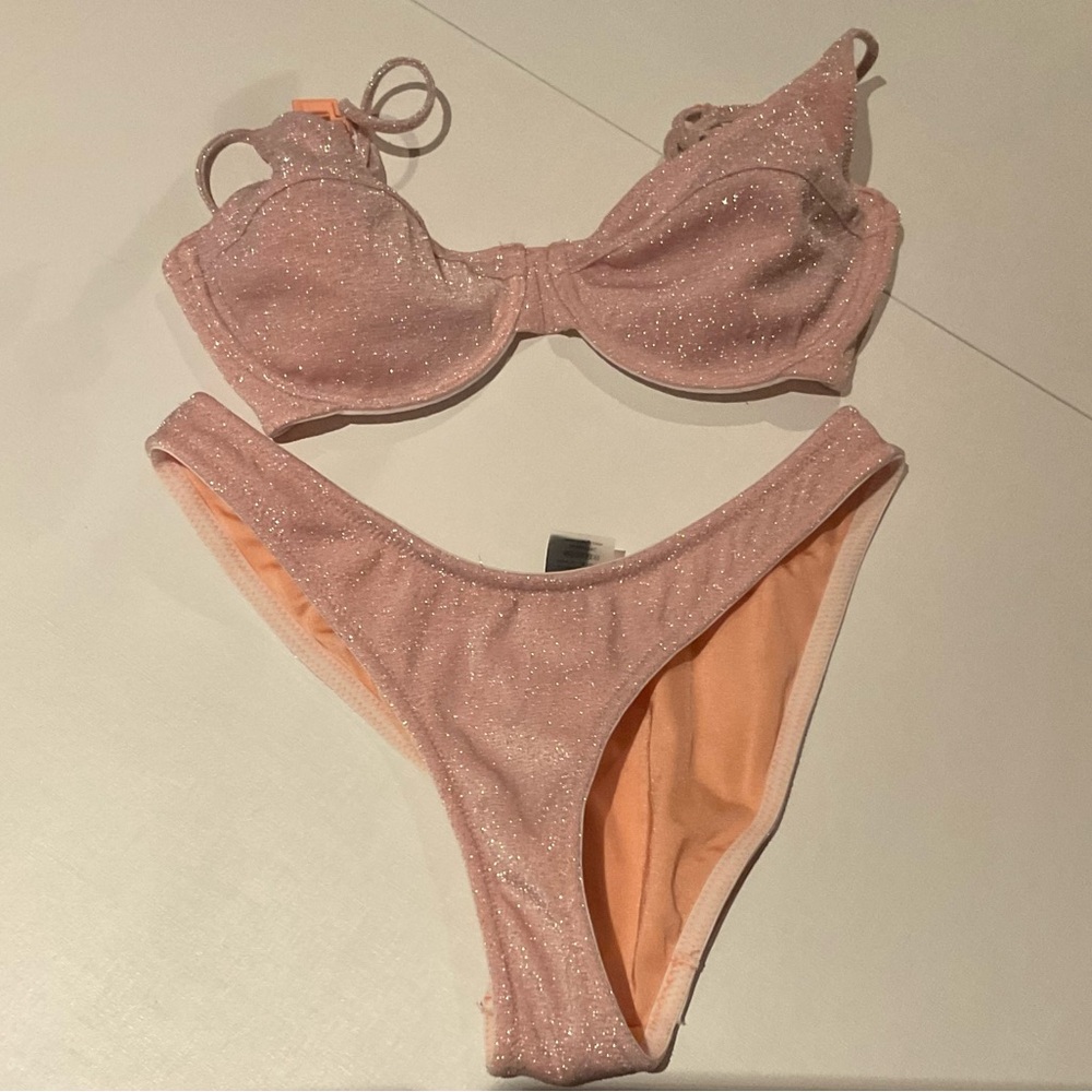 Swimsuit size small light pink